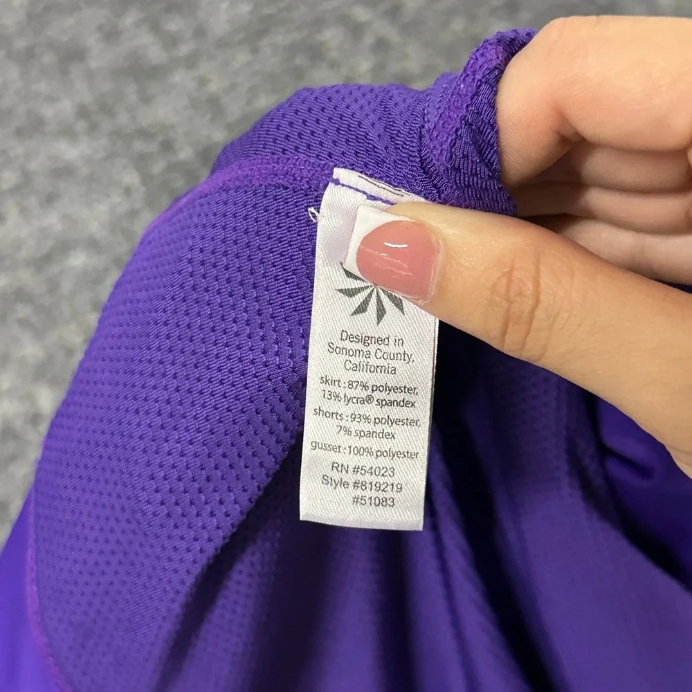 Athleta Skort Womens Size M Purple Ruffled Tiered Activewear Tennis Skirt 819219